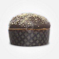 photo A' Ricchigia - Homemade Panettone Covered with Chocolate and Grain Hazelnuts - 750 gr 1